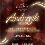 Andrzejki 2025 w Hotelu Gracja – wyjątkowa noc z muzyką i zabawą do rana
