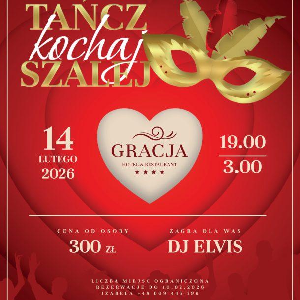 walentynki 2026 bal karnawalowy hotel gracja gorzow wielkopolski